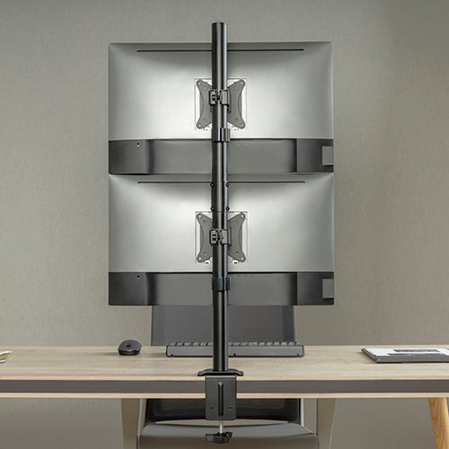 the Aryl Premium Vertical Dual-Monitor Mount