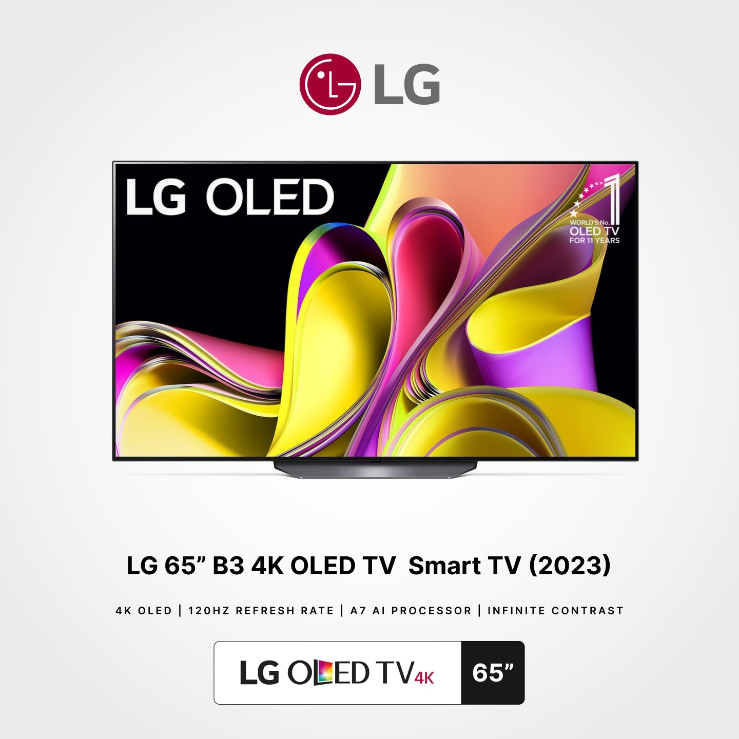 LG 65" OLED TV B3 4K Smart TV