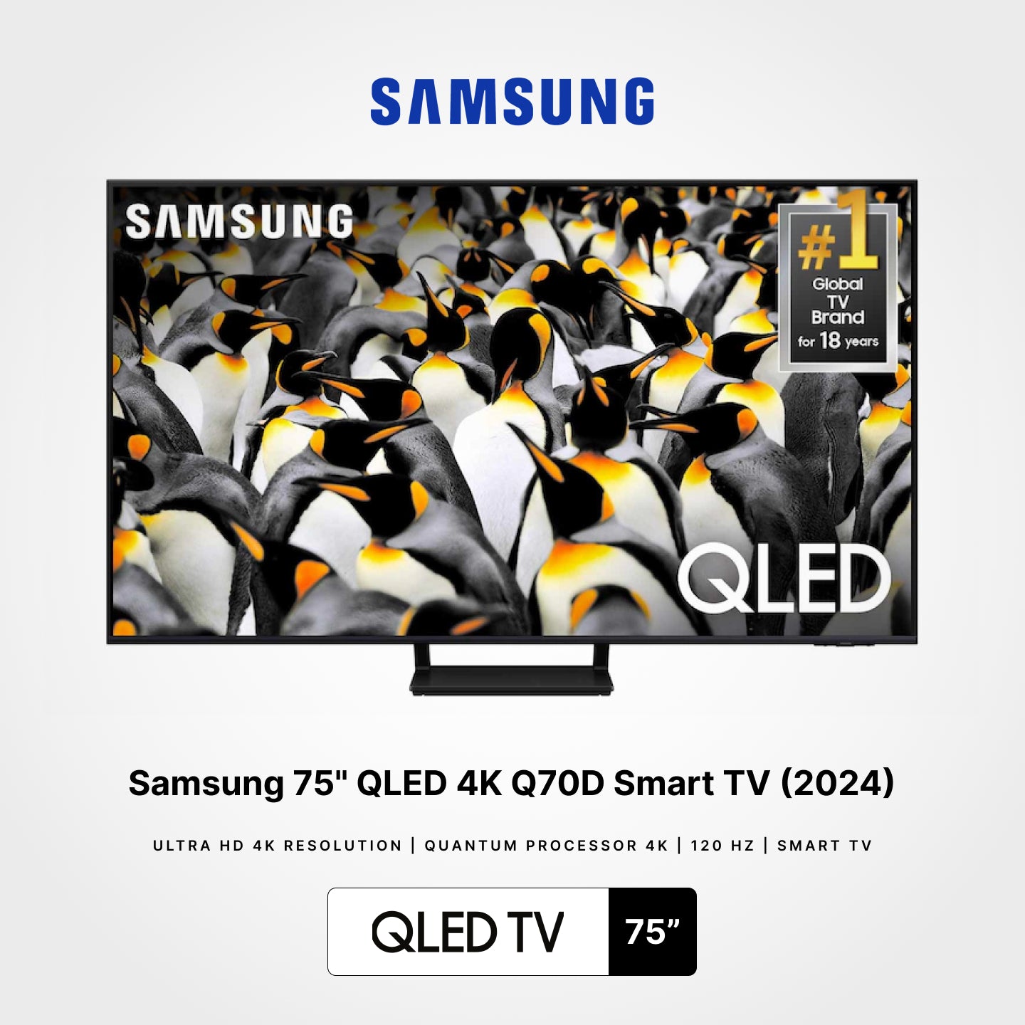 Samsung 65"/75"/85" QLED 4K Q70D Smart TV
