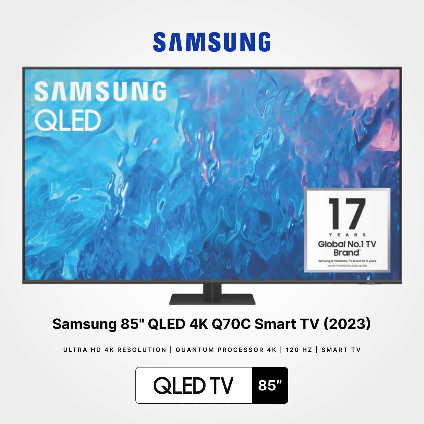 Samsung 65"/75"/85" QLED 4K Q70C Smart TV