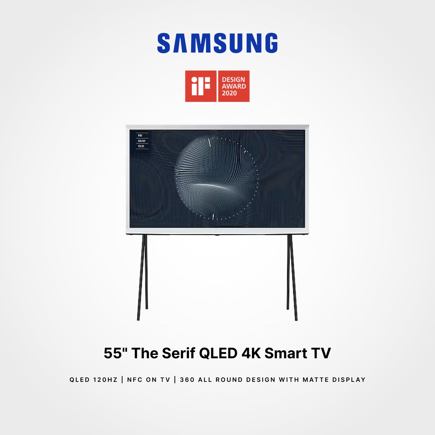 Samsung The Serif 55"/65" QLED 4K 360 All Round Design Smart TV