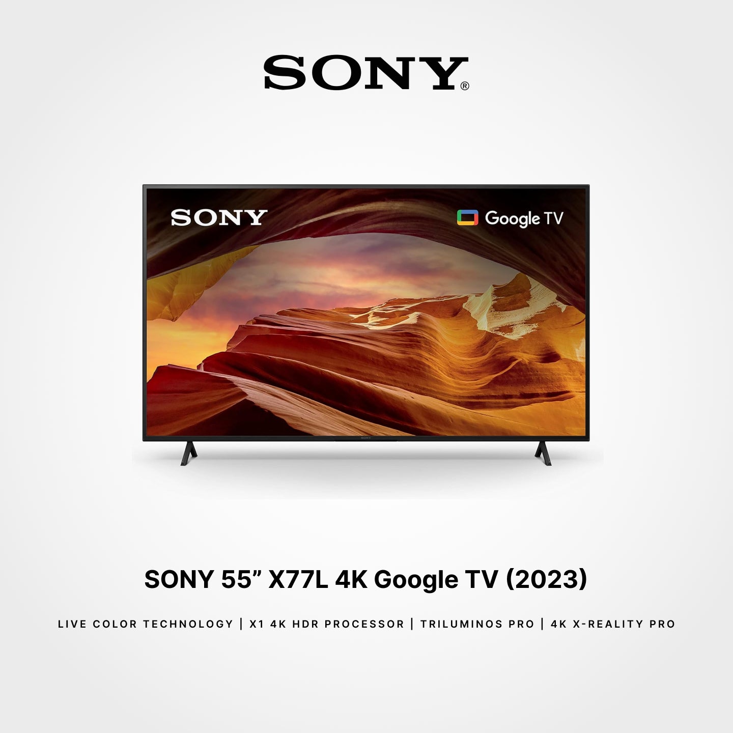 SONY 55"/65"/75" X77L HDR LED 4K HDR Google TV (2023)
