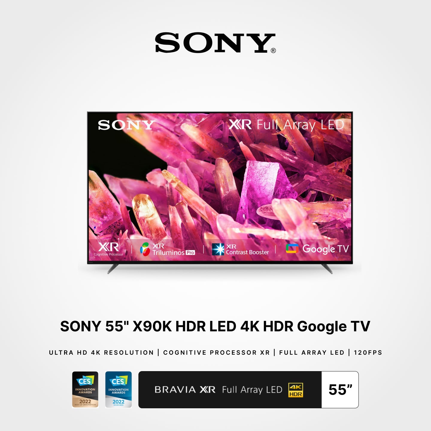SONY 55"/75"/85" X90K HDR LED 4K HDR Google TV