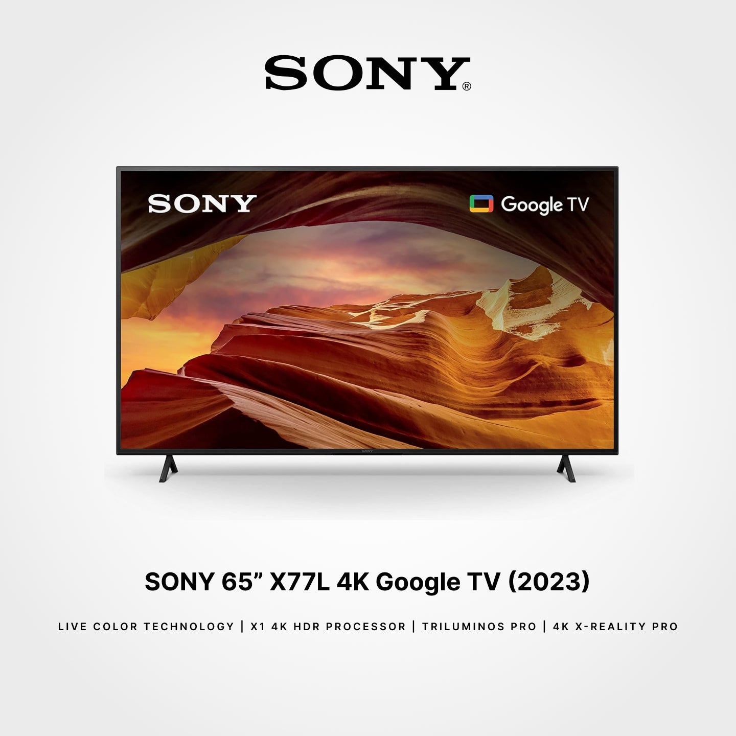 SONY 55"/65"/75" X77L HDR LED 4K HDR Google TV (2023)