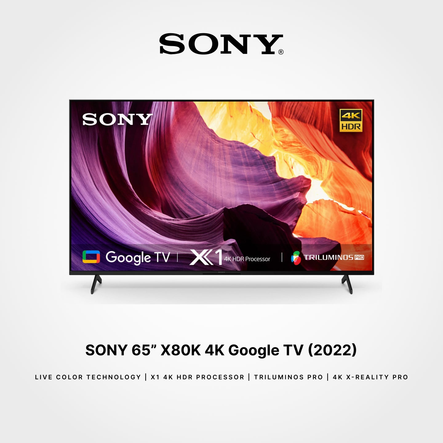 SONY 55"/65"/75"/85" X80K HDR LED 4K HDR Google TV