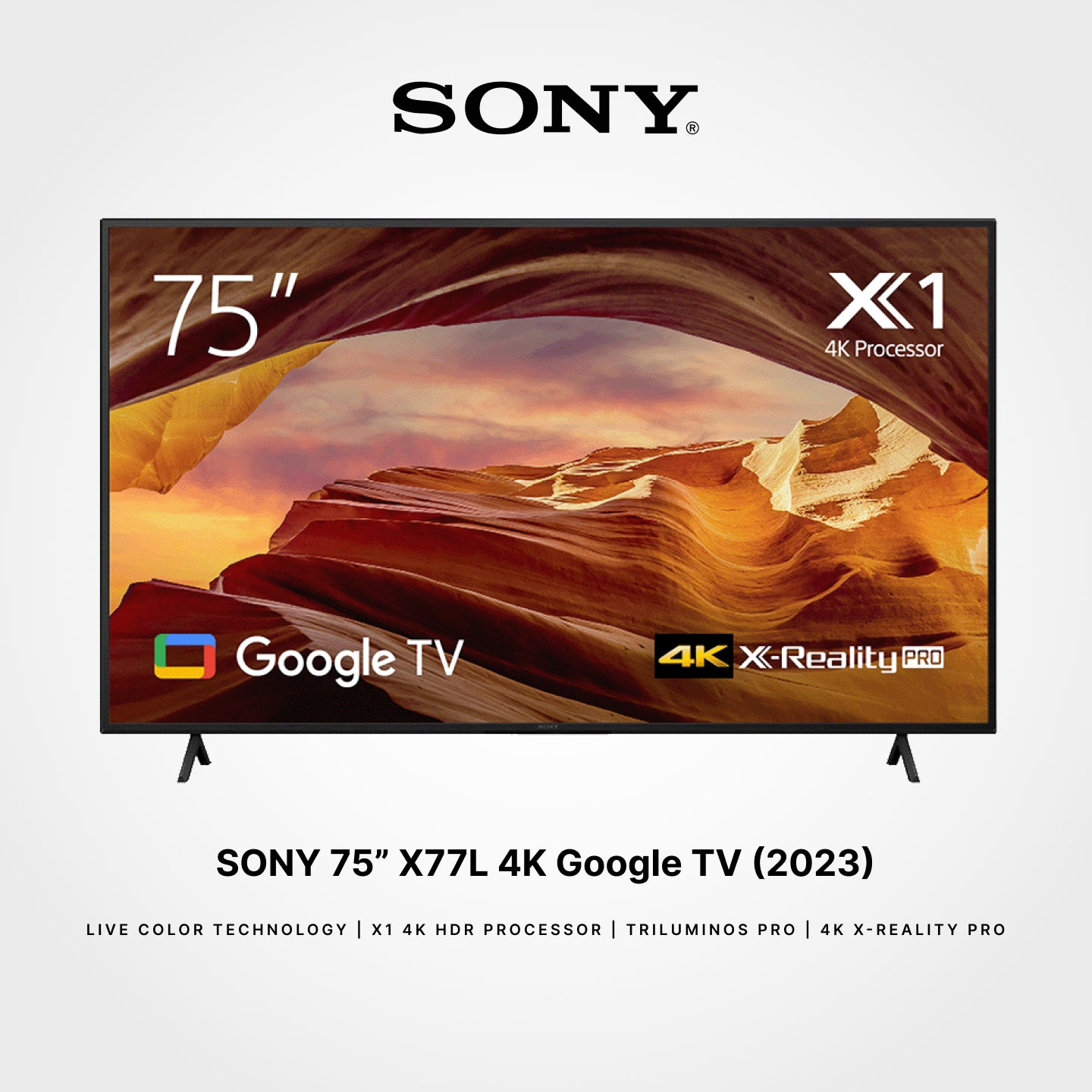SONY 55"/65"/75" X77L HDR LED 4K HDR Google TV (2023)