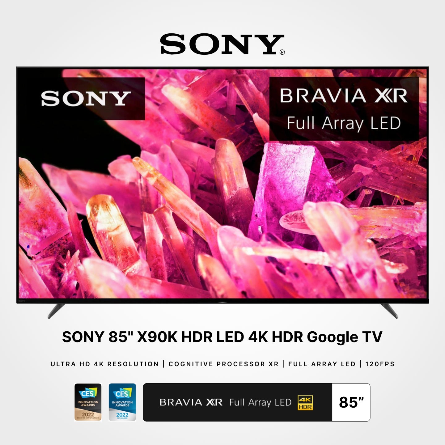 SONY 55"/75"/85" X90K HDR LED 4K HDR Google TV