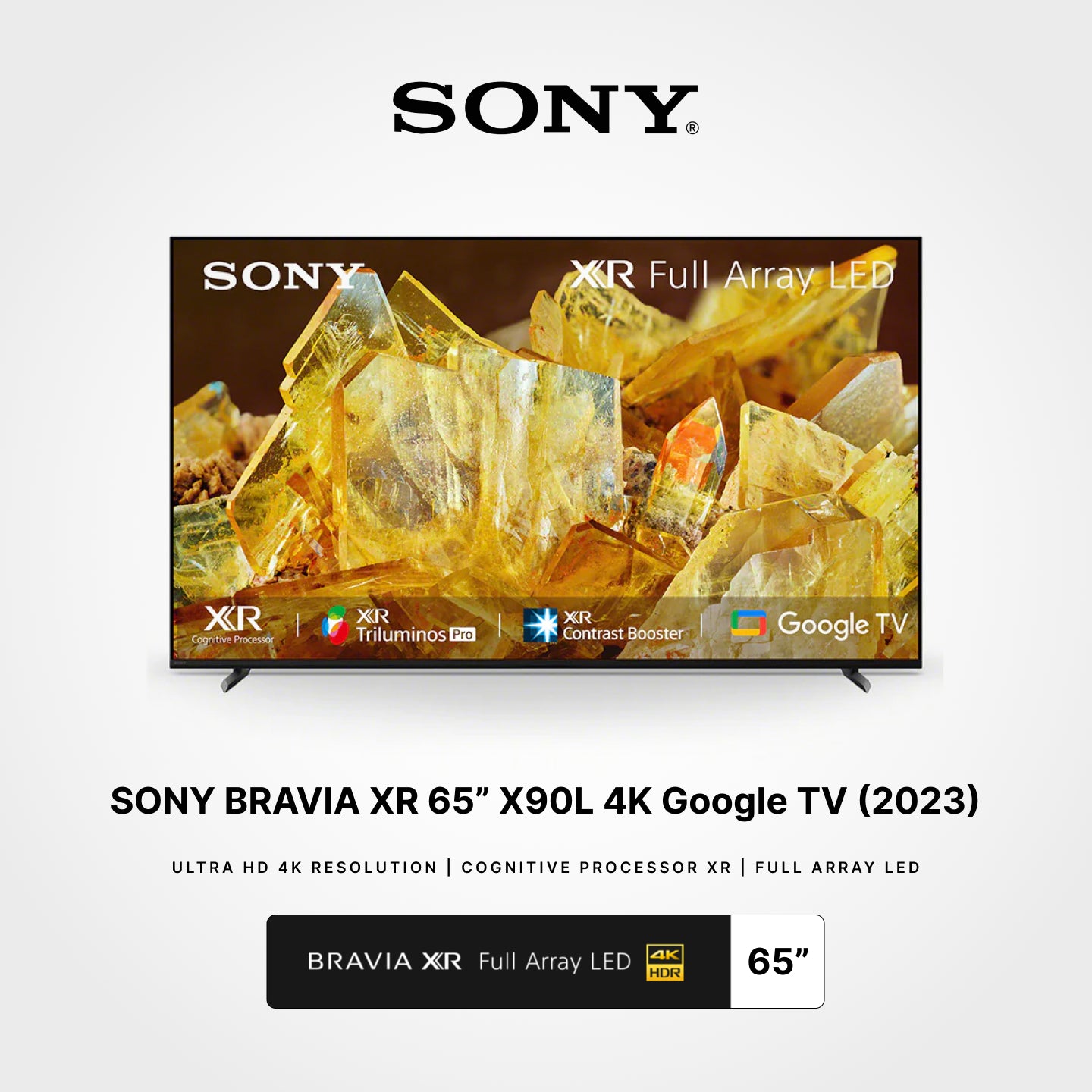 SONY 65"/75"/85" BRAVIA XR Class X90L Full Array LED 4K HDR Google TV (2023)