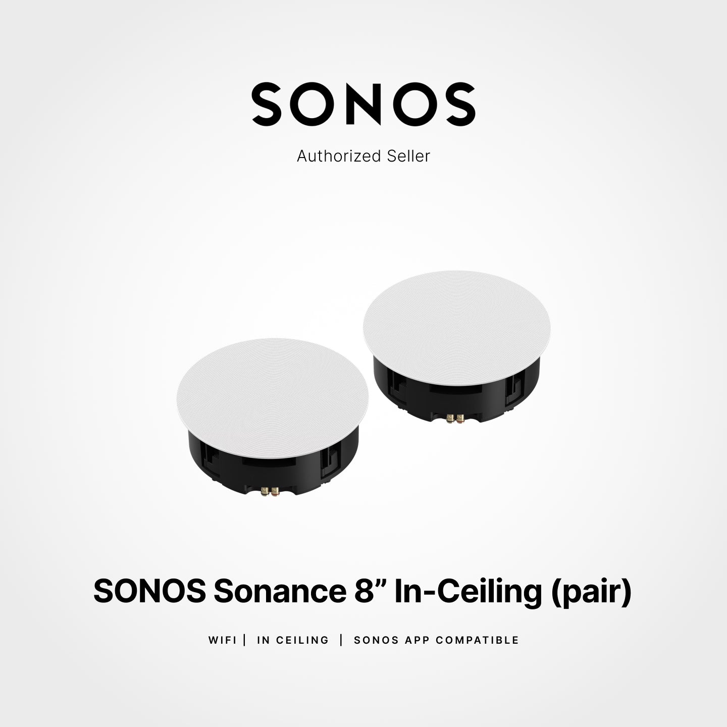 SONOS Sonance 8" In-Ceiling Speakers (pair)