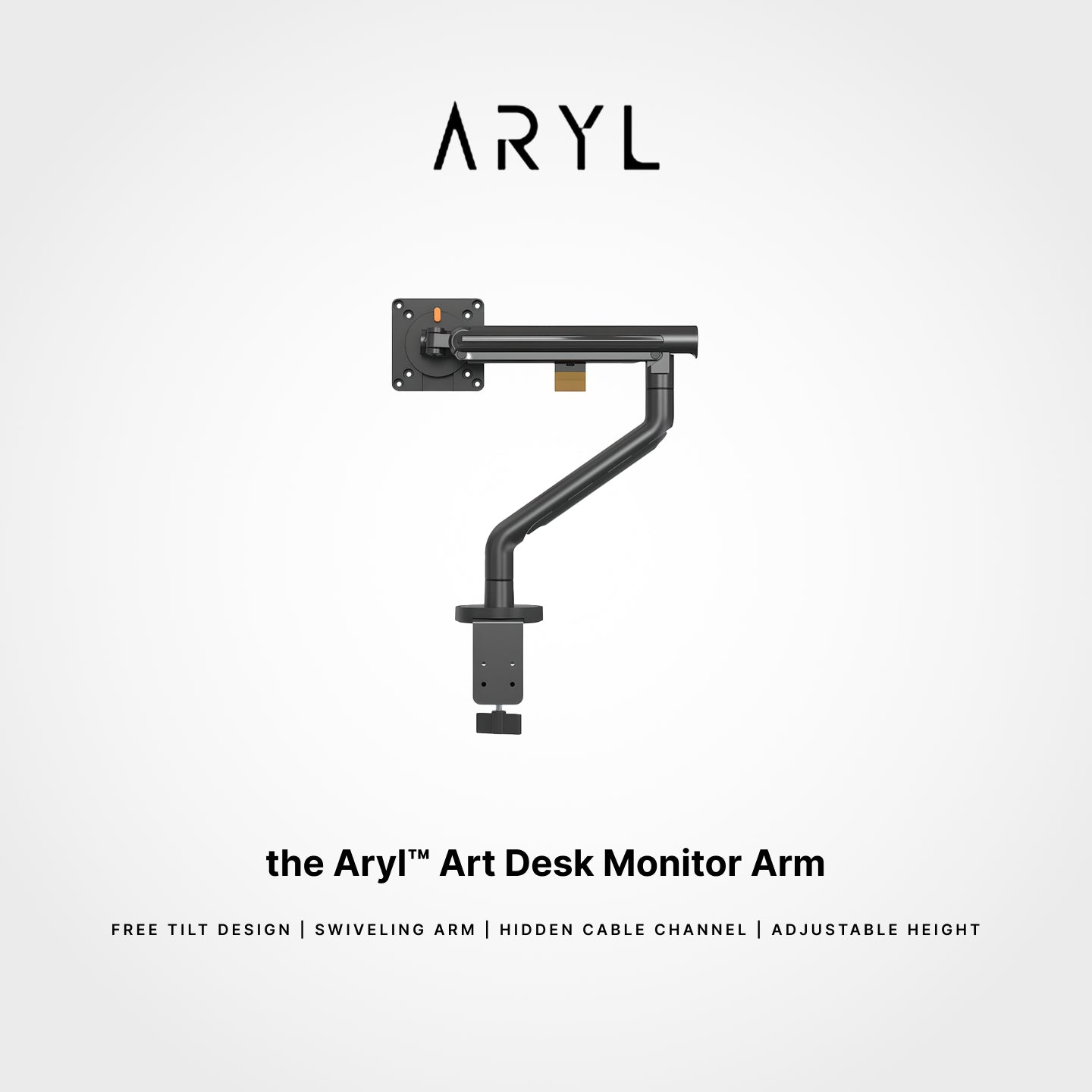 the Aryl™ Art Desk Monitor Arm