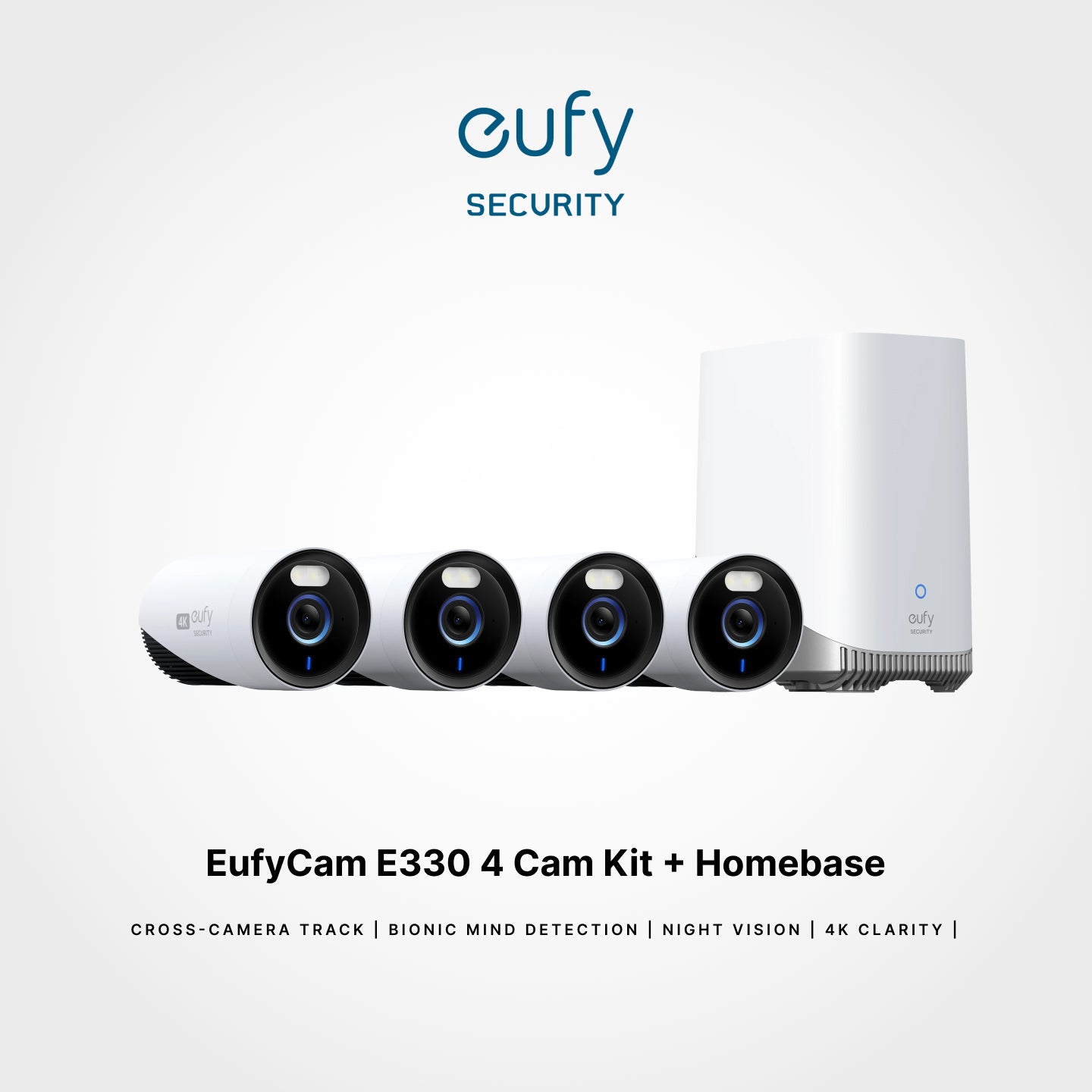 EufyCam E330 Professional 4 Cam Kit + Homebase