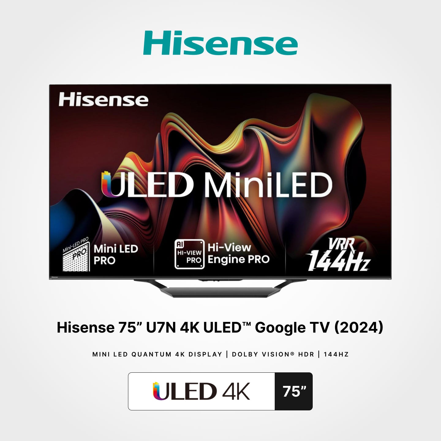 Hisense 75" U7N 4K ULED™ Google TV